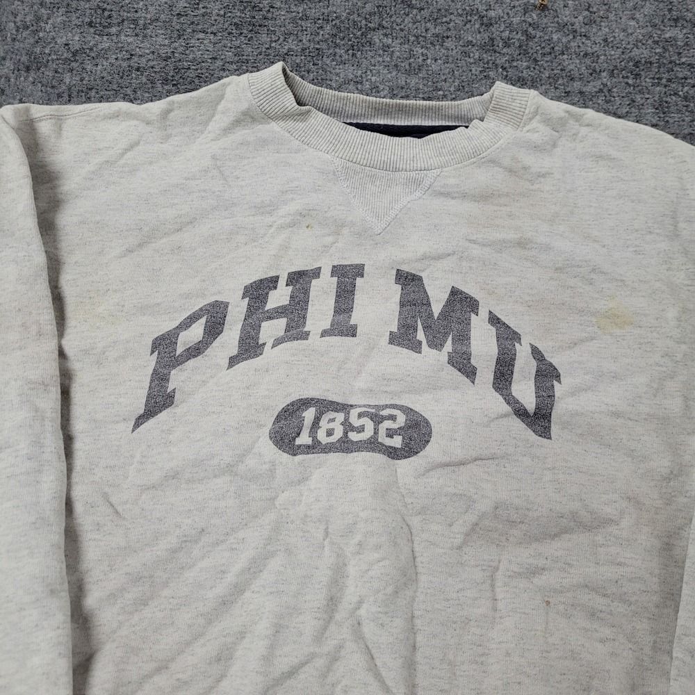 Champion Sweatshirt Womens Size M Gray Phi Mu 1852 Sorority Graphic Pullover